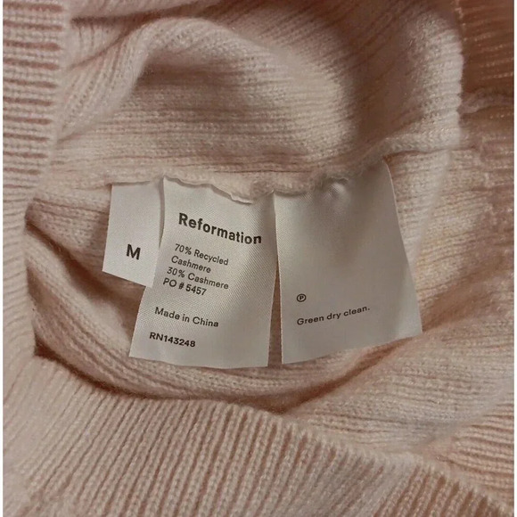 Reformation Pink Ribbed Sweater - Picture 3 of 6